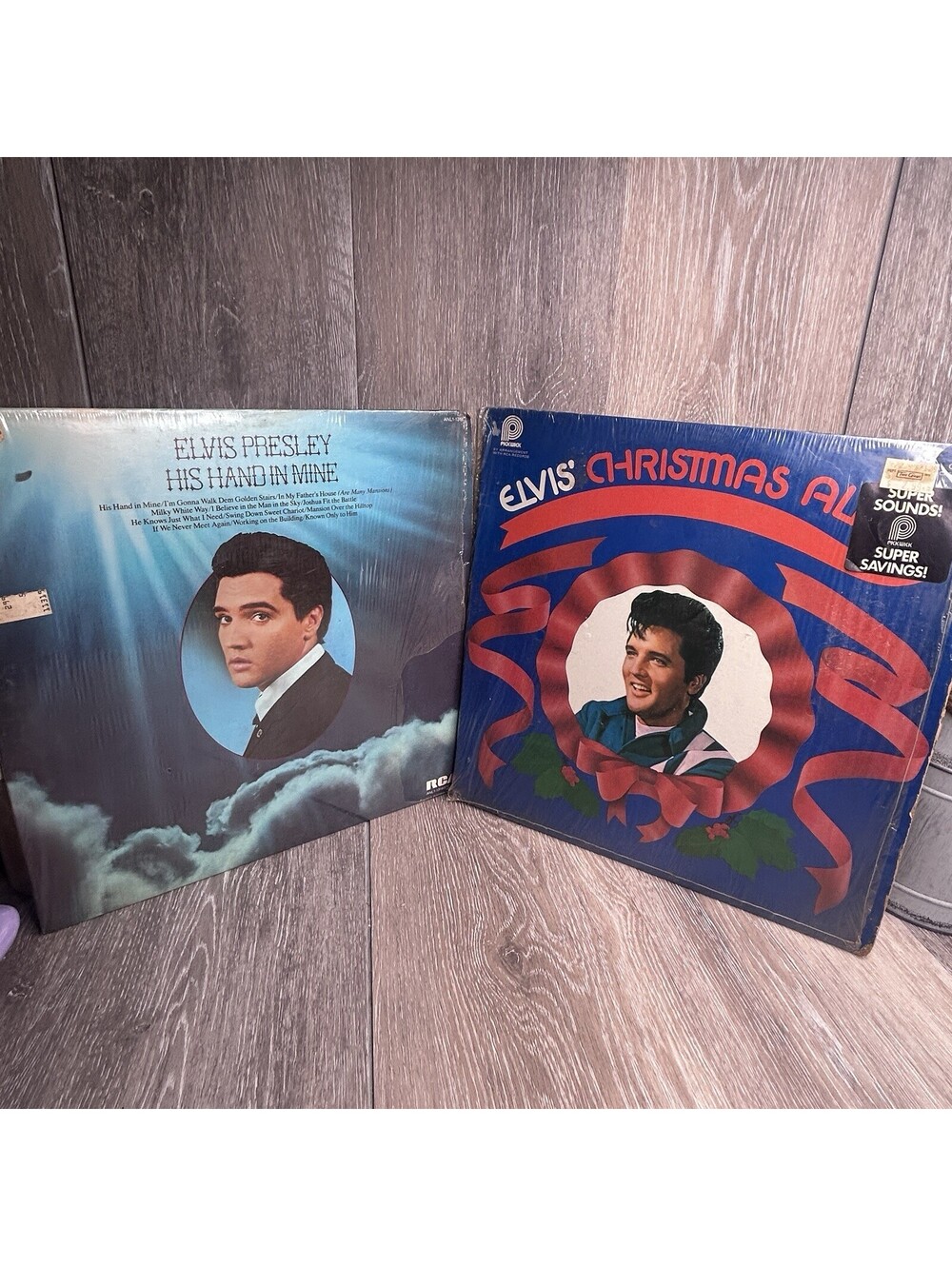 Elvis Presley Vinyl Lot – His Hand in Mine + Christmas Album – RCA Camden LPs